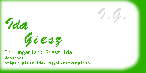 ida giesz business card